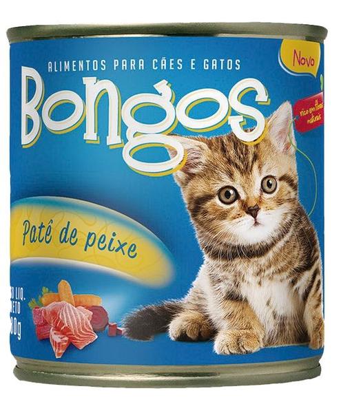 Patê Enlatado para Gatos Sabor Peixe 280 Gr - BONGOS Imagem de Patê Enlatado para Gatos Sabor Peixe 280 Gr