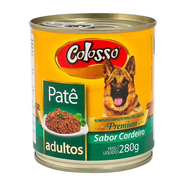 Imagem de Patê para Cães Colosso Premium Adultos Sabor Cordeiro Lata com 280g