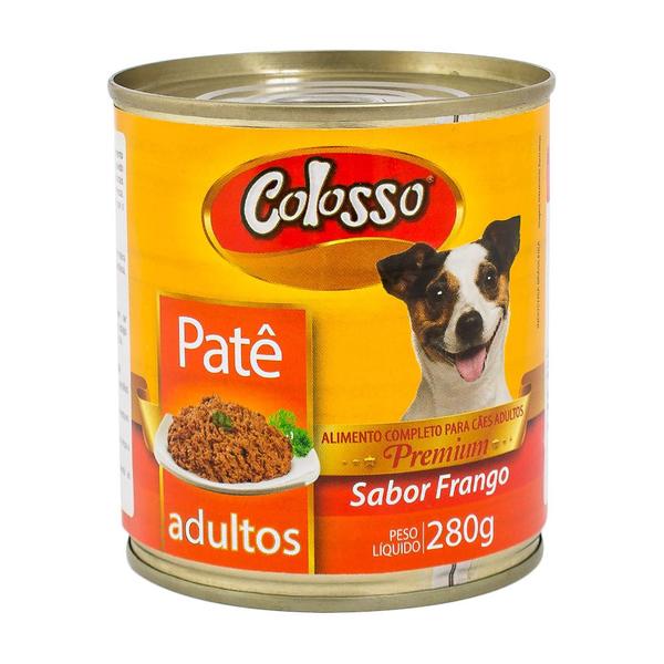 Patê para Cães Colosso Premium Adultos Sabor Frango Lata com 280g Imagem de Patê para Cães Colosso Premium Adultos Sabor Frango Lata com 280g