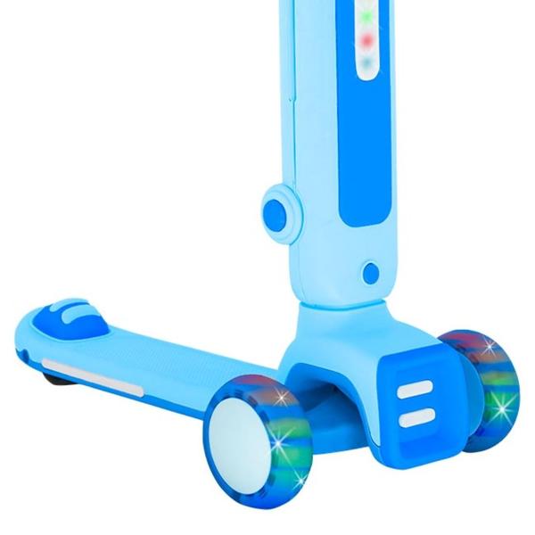 Imagem de Patinete 2 em 1 Radical Infantil 3 Rodas em Pé ou Sentado Com Luz Som DM Toys DMR6936 Azul