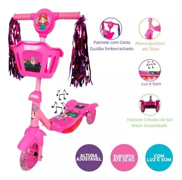 Imagem de Patinete Arcani Toys Radical Rosa Para Crianças