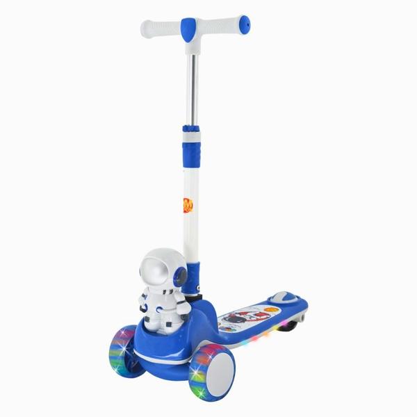 Imagem de Patinete Astronauta Radical Infantil Dobrável 3 Rodas Com Luz Led DM Toys DMR6814