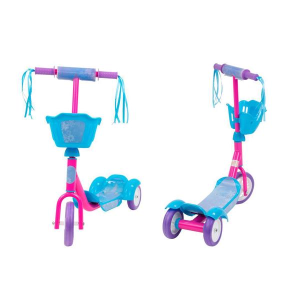 Imagem de Patinete com Cestinha Feminino Infantil 3 Rodas -  Bbr Toys