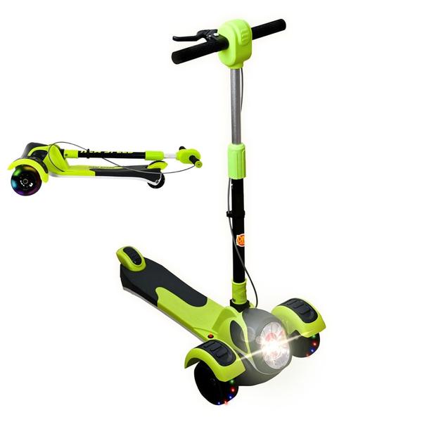 Imagem de Patinete com Farol Radical Infantil Dobrável 3 Rodas Com Luz Led DM Toys DMR6813