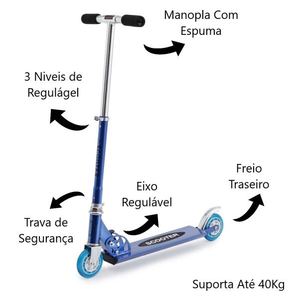 Imagem de Patinete de Menino Radical Dobrável Ajustável 4454 Dm Toys