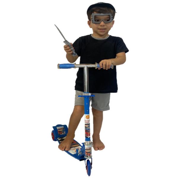 Imagem de Patinete Dm Toys Corrida Divertida + Fantasia Kit Policial