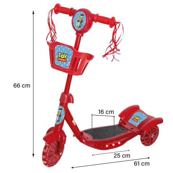 Imagem de Patinete Infantil 3 Anos Toy Story Cesta Luz Led Som Toys 2U