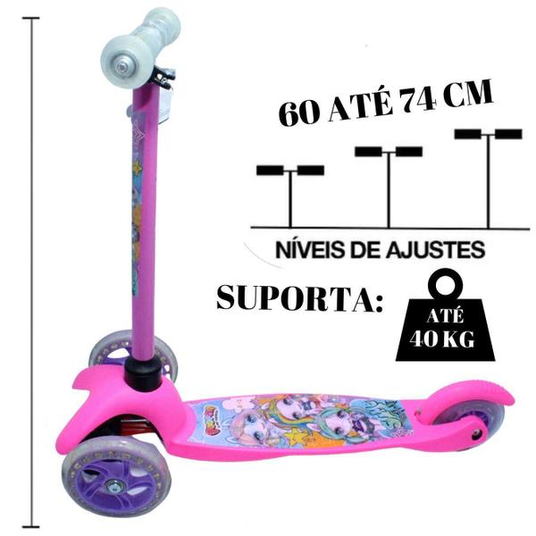 Imagem de Patinete Infantil 3 Rodas Ajustavel Mod:Unicornio+Proteçao