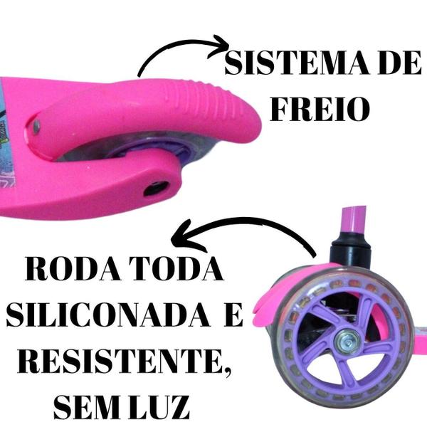 Imagem de Patinete Infantil 3 Rodas Ajustavel Mod:Unicornio+Proteçao