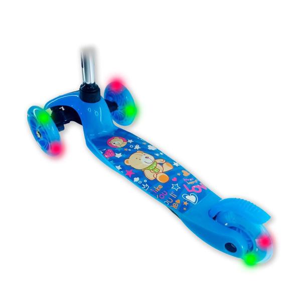 Imagem de Patinete Infantil 3 Rodas Ajustavel ul Com Led E Capacete