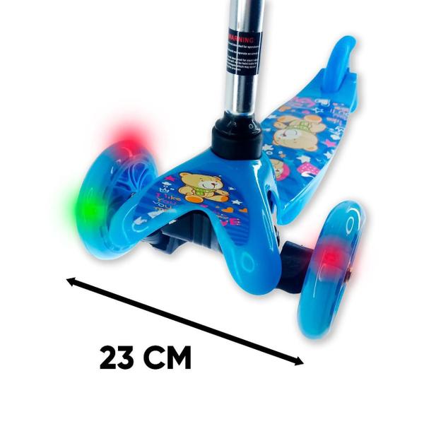 Imagem de Patinete Infantil 3 Rodas Ajustavel ul Com Led E Capacete