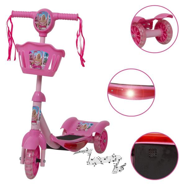 Imagem de Patinete Infantil 3 Rodas Barbie Filme Musica Envio Imediato