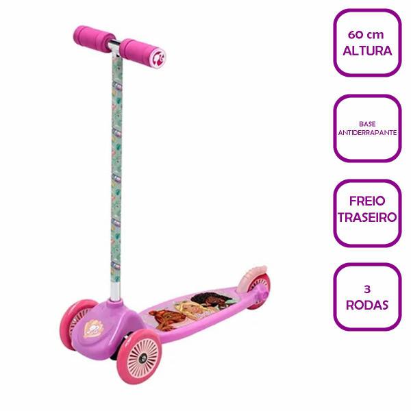 Imagem de Patinete Infantil 3 Rodas Barbie Fun F00549 Rosa