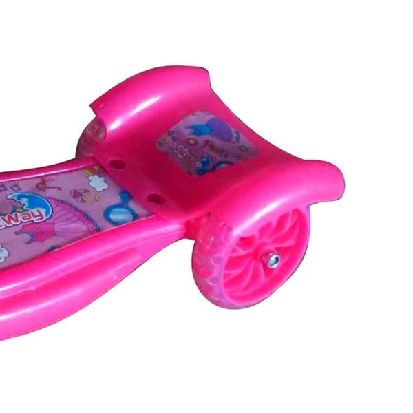 Imagem de Patinete Infantil 3 Rodas Cesta e Luzes Rosa BW010 Importway