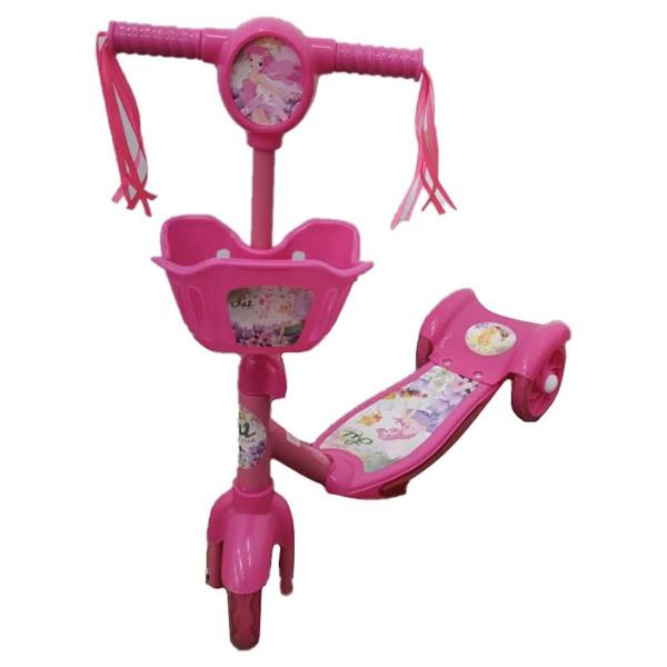 Imagem de Patinete Infantil 3 Rodas com Led Rosa-Divertido