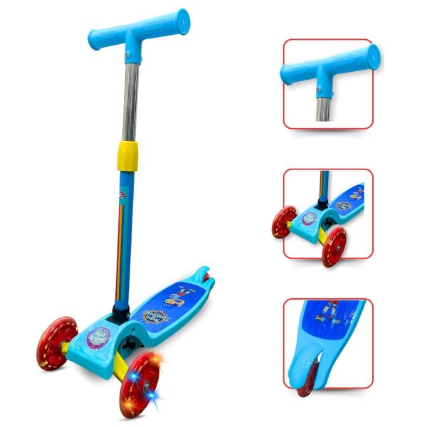 Imagem de Patinete Infantil 3 Rodas com Leds e Guia Ajustavel 3 Alturas