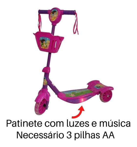 Imagem de Patinete Infantil 3 Rodas Com Música E Luz Led Radical Criança Infantil