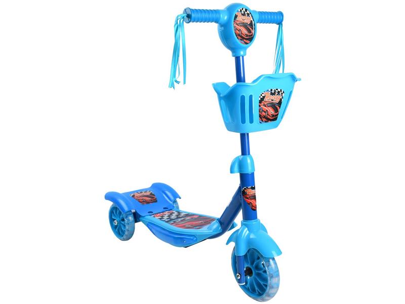 Imagem de Patinete Infantil 3 Rodas Corrida Lulie Sport com LED com Cestinha