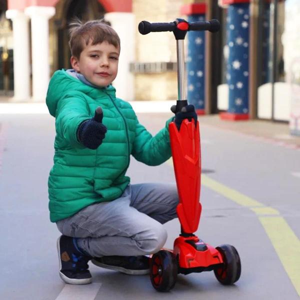 Imagem de Patinete Infantil 3 Rodas De Led Dobrável Scooter Crianças