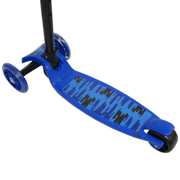 Imagem de Patinete Infantil 3 Rodas em Pvc Freio Dobrável Altura Ajustável Menino Azul Importway Bw-283 Az