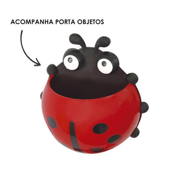 Imagem de Patinete Infantil 3 Rodas Joaninha 2 Em 1 Com Luz - Vermelho