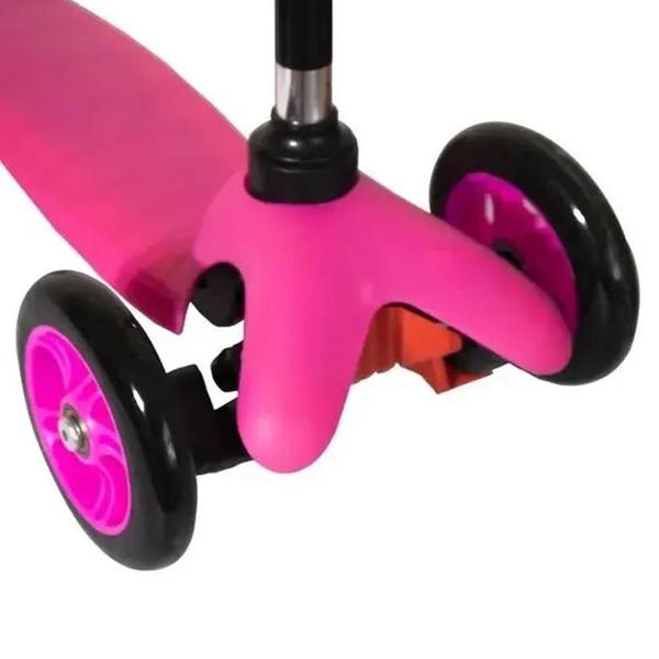 Imagem de Patinete Infantil 3 Rodas Menina Menino Spin Roller Luzes Rodinha Led Pequeno