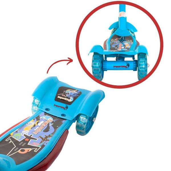 Imagem de Patinete Infantil 3 Rodas Musical Luzes Cesta IMPORTWAY