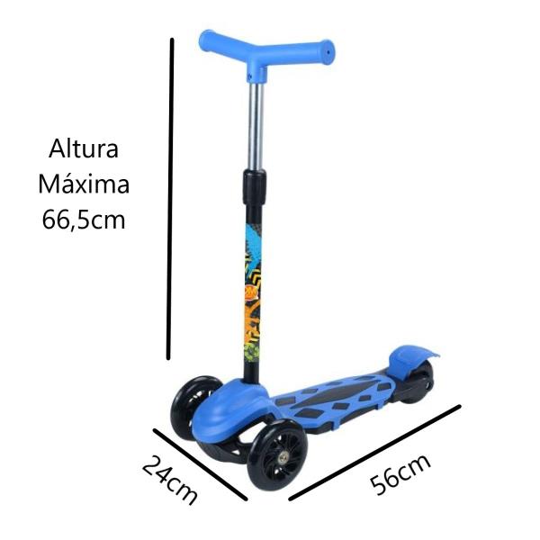 Imagem de Patinete Infantil 3 Rodas Scooter + Fantasia Homem Aranha