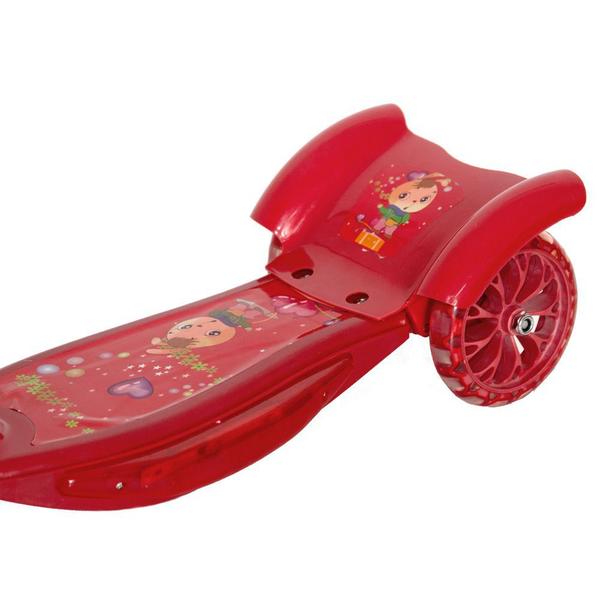 Imagem de Patinete Infantil 3 Rodas Vermelho Compacto com Cestinha