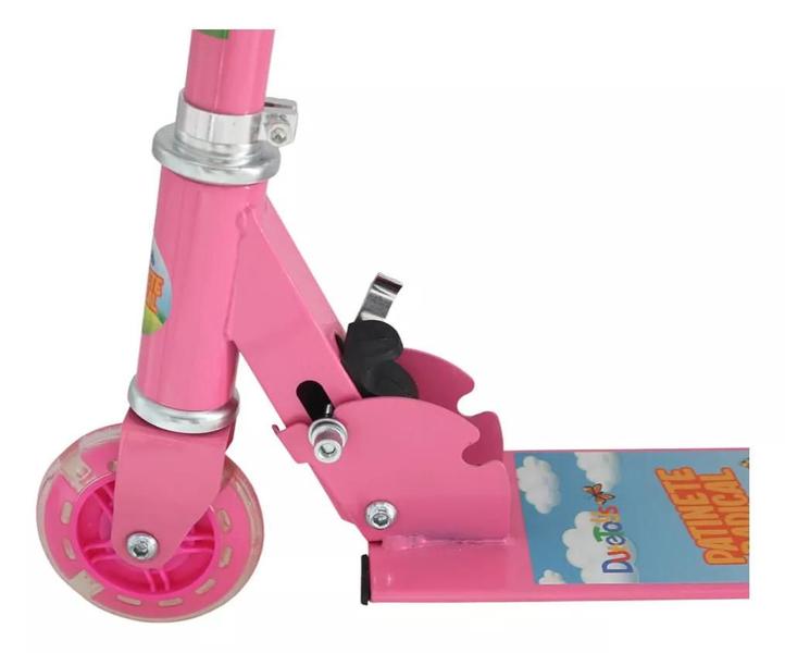 Imagem de Patinete Infantil 3 Rodinhas com Luz Led e Freio Ajustável Menino Menina Até 50kg