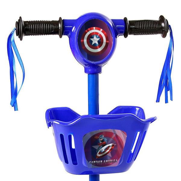 Imagem de Patinete Infantil Capitão América 3 Rodas Com Led Azul