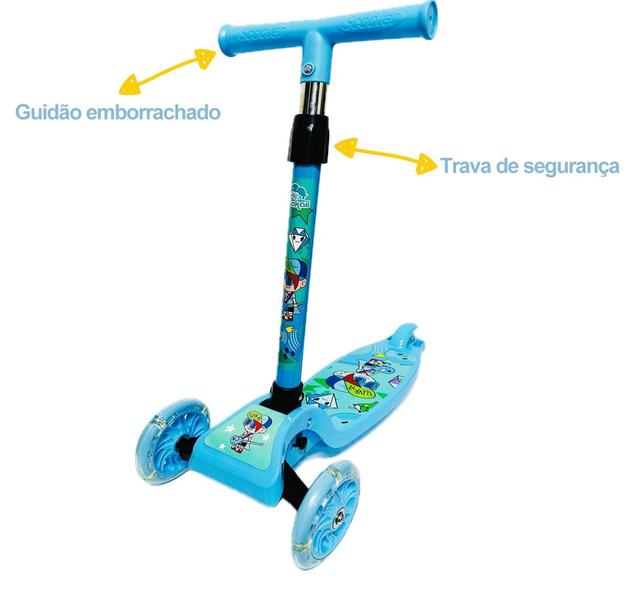 Imagem de Patinete Infantil Com 3 Rodas Dobrável Azul