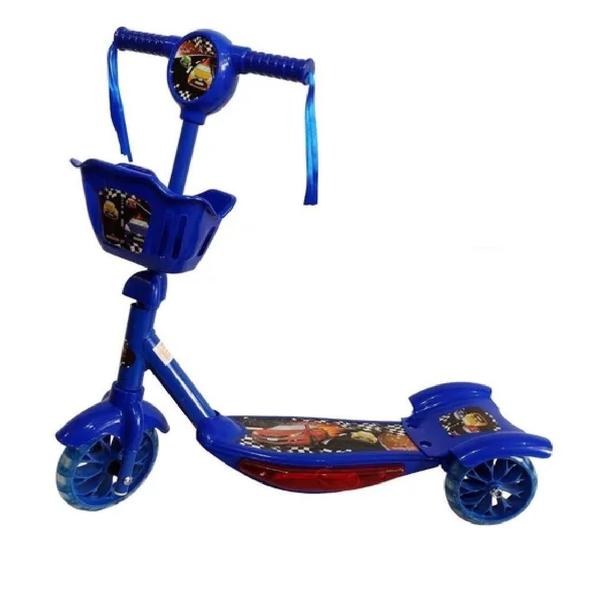 Imagem de Patinete Infantil Criança Luz Led Música 3 Rodas Azul Rosa 