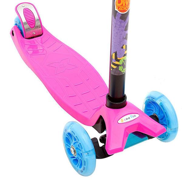 Imagem de Patinete Infantil De Menina Três Rodas Com Led DM Radical