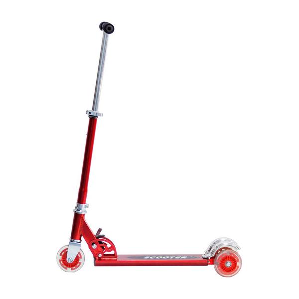 Imagem de Patinete infantil dobravel 3 rodas de metal scooter até 40kg