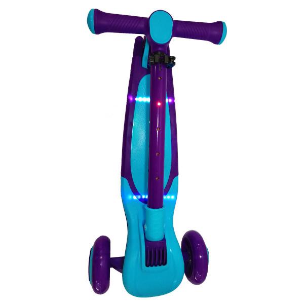 Imagem de Patinete Infantil dobrável com Led 3 rodas até 50Kg Dream Light Azul