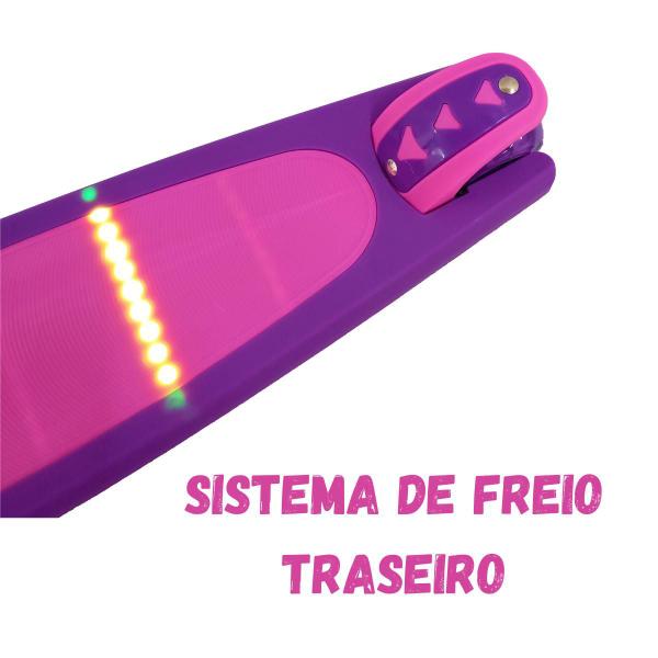 Imagem de Patinete Infantil dobrável com Led 3 rodas até 50Kg Dream Light Rosa