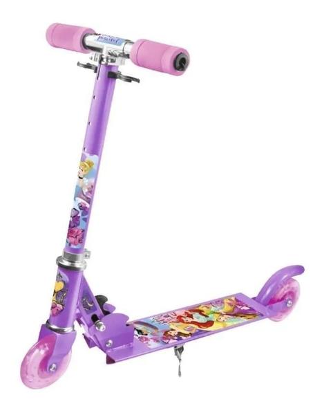 Imagem de Patinete Infantil Dobrável Princesas Disney Original 60Kg