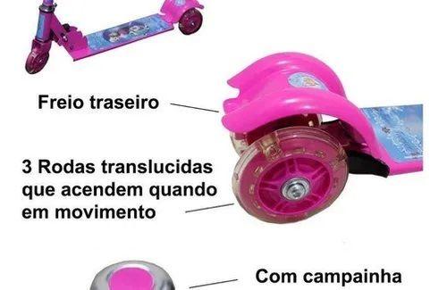 Imagem de Patinete Infantil Frozen Menina 3 Rodas