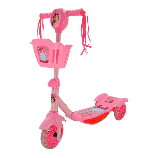 Imagem de Patinete Infantil Musical Princesa 3 Rodas Luzes E Cestinha - Zippy