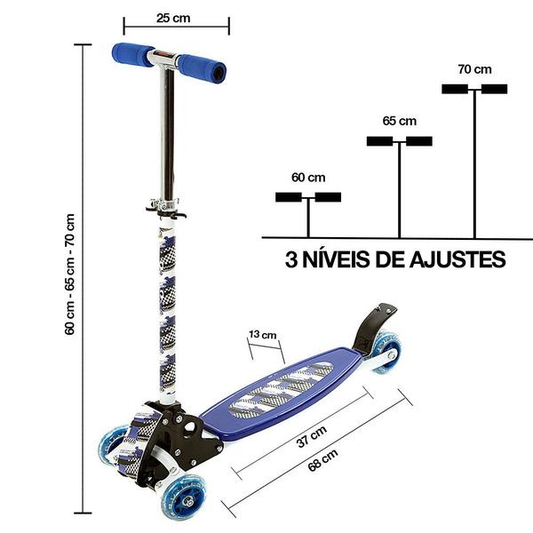 Imagem de Patinete Infantil Radical de Balanço C 4 Rodas Azul BBR Toys