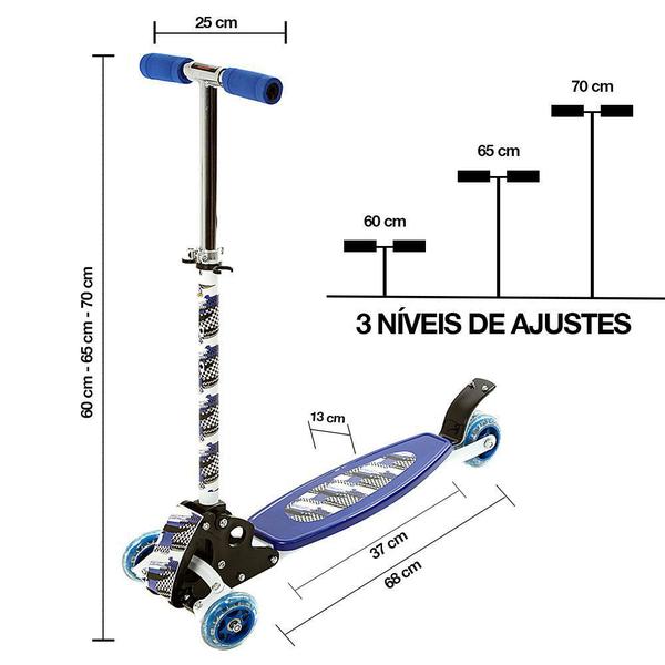 Imagem de Patinete Infantil Radical de Balanço C 4 Rodas Azul BBR Toys