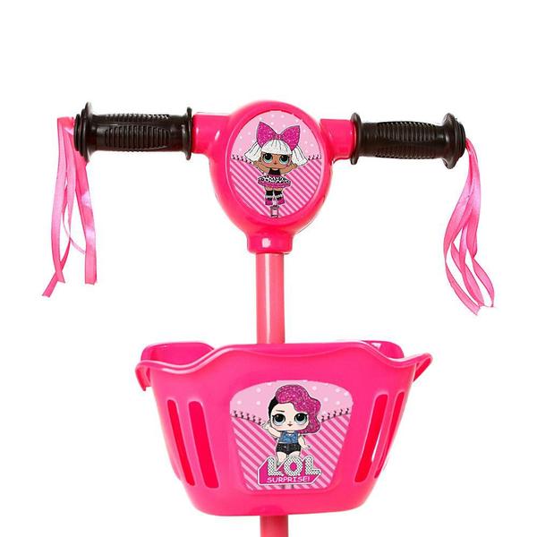 Imagem de Patinete Infantil Rosa da LOL 3 Rodas Com Led e Som