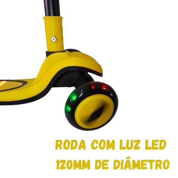 Imagem de Patinete Infantil Scooter Dobrável Led 3 Rodas Scooter Até