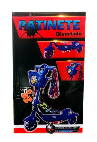 Imagem de Patinete infantil Transformers Cesto 3 Rodas com Som e Luz - Toy King