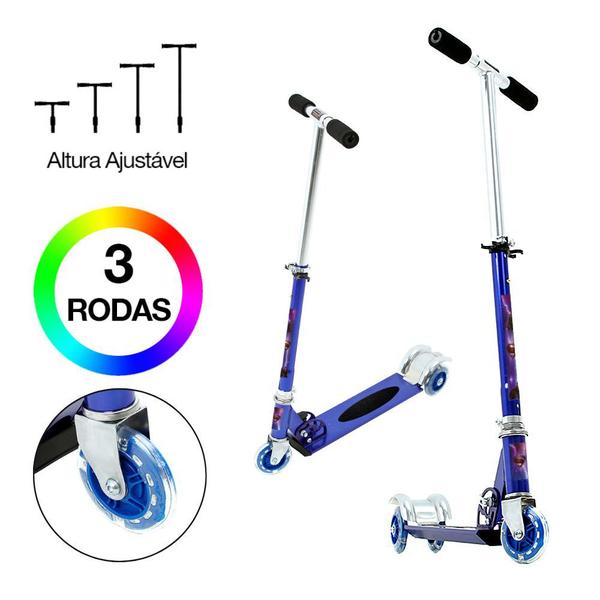 Imagem de Patinete Marvel Thor 3 Rodas Ajuste de Altura Azul