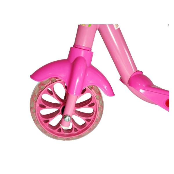 Imagem de Patinete Menina Infantil rosa claro 3 rodas Musical Luzes