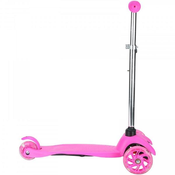 Imagem de Patinete Meninas 3 Rodas Spin Roller com Luzes de Led 40kg - ROSA - ORIGINAL