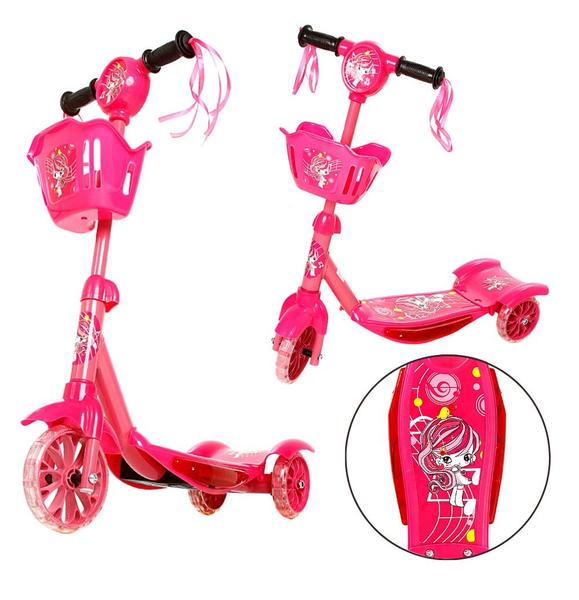 Imagem de Patinete Para Crianças Scooter 3 Rodas Brinquedo Infantil De