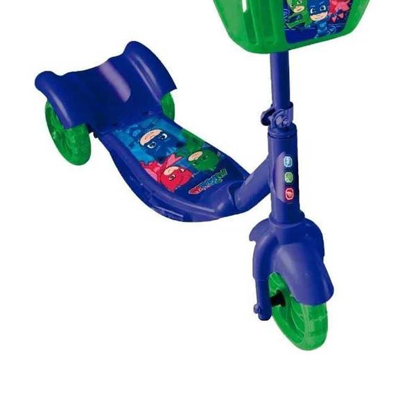 Imagem de Patinete Pj Mask Multikids 3 Rodas Regulável Com Luz Br1311